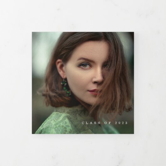 De Afstuderen multi-foto tri-fold aankondiging (Cover)