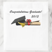 De Afstuderen - Rechthoekige Sticker (Tas)