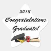 De Afstuderen - Ster Sticker (Voorkant)