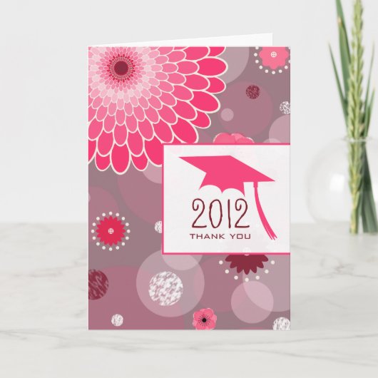 De Afstuderen van bloemen & van het Stip danken u Bedankkaart (Voorkant)