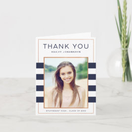 De Afstuderen van de Strepen van de marine danken Bedankkaart