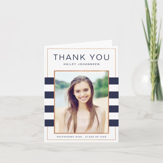 De Afstuderen van de Strepen van de marine danken Bedankkaart (Voorkant)