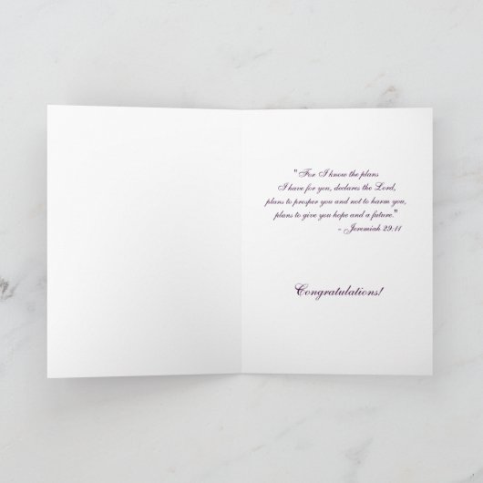 De Afstuderen van het 29:11 van Jeremiah Kaart (Binnen)