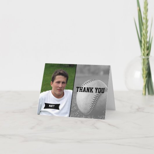 De Afstuderen van het honkbal danken u kaarden Bedankkaart (Voorkant)