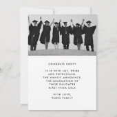 DE AFSTUDEREN Vette ZWARTE TEKST Twee foto AFSTUDE Aankondiging (Achterkant)