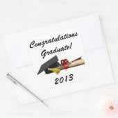 De Afstuderen - Vierkante Sticker (Envelop)