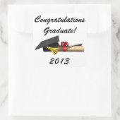 De Afstuderen - Vierkante Sticker (Tas)