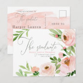 DE AFSTUDEREN ZWARE WATERVERF AANKONDIGINGSKAART (Voorkant / Achterkant)