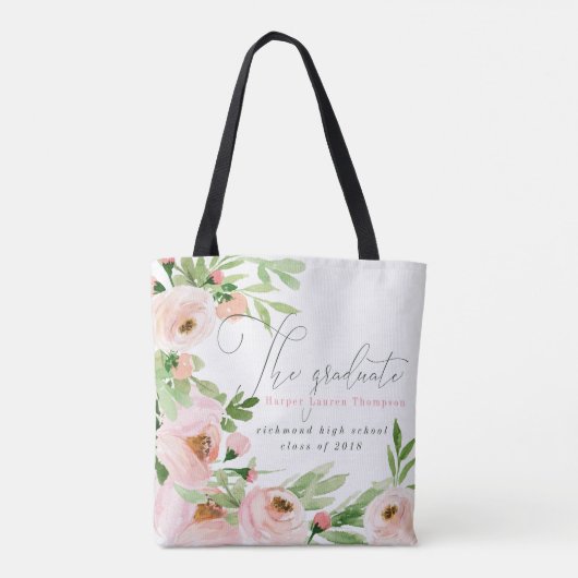 DE AFSTUDEREN ZWARE WATERVERF TOTE BAG (Achterkant)