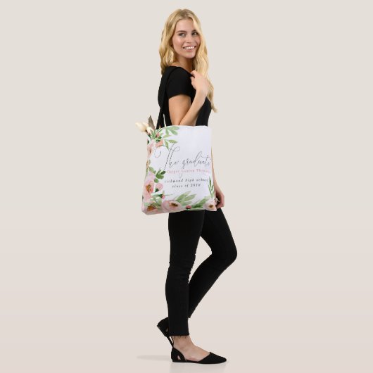 DE AFSTUDEREN ZWARE WATERVERF TOTE BAG (Op model)