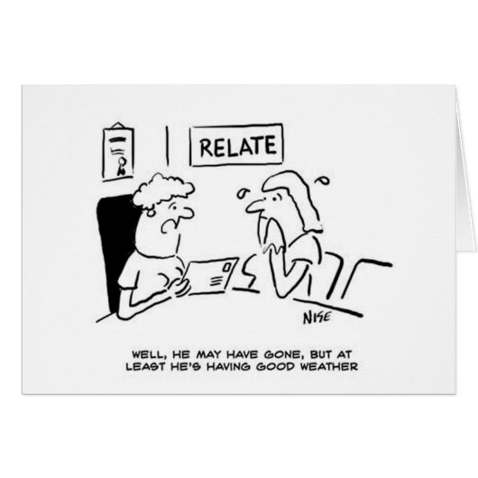 De afwezige echtgenoot stuurt een Briefkaart. (Voorkant Horizontaal)