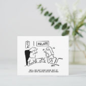 De afwezige echtgenoot stuurt een Briefkaart. Briefkaart (Staand voorkant)