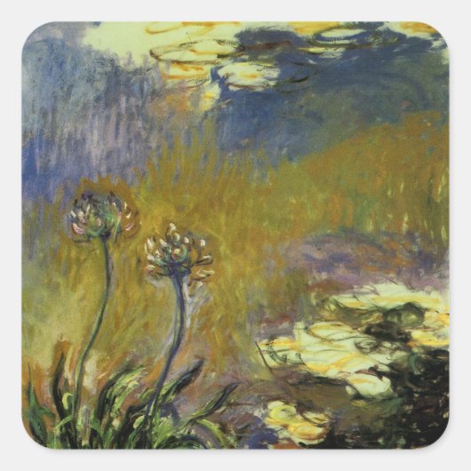 De Agapanthus Vierkante Sticker (Voorkant)