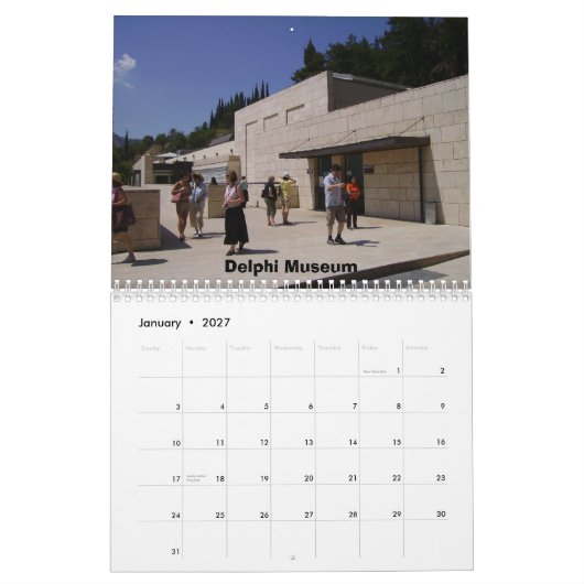 De agenda "Oracle of Delphi" Kalender (Jan 2027)