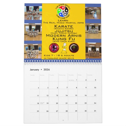 De agenda Ryukyu Dojo II 2016 Kalender (Jan 2026)