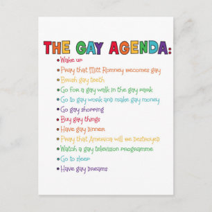 De agenda van de Gay Briefkaart