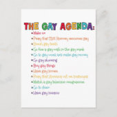 De agenda van de Gay Briefkaart (Voorkant)