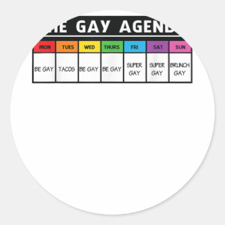 De agenda van de Gay - LGBT - Pride Ronde Sticker