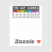 De agenda van de Gay - LGBT - Pride Sticker (Vel)