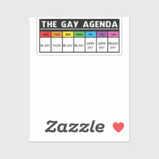 De agenda van de Gay - LGBT - Pride Sticker