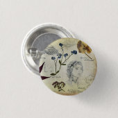 De agenda van een botanist ronde button 3,2 cm (Voorkant /achterkant)