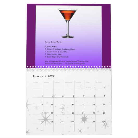 De agenda van Martini Lovers van 2010 Kalender (Jan 2027)