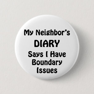 De agenda van mijn buur ronde button 5,7 cm