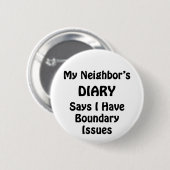 De agenda van mijn buur ronde button 5,7 cm (Voorkant /achterkant)