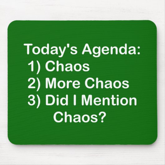 De agenda van vandaag: Chaos Muismat (Voorkant)