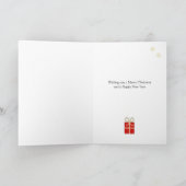 De agent dragende gift van Kerstmis Feestdagen Kaart (Binnen)