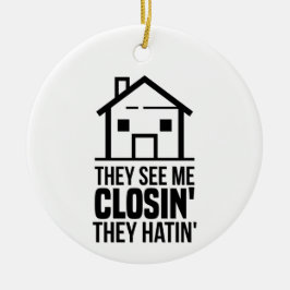 De agent van de staat zij zien me sluiten Medewerk Keramisch Ornament