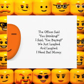 De agent zei dat je Drink... Een glimlach-Kaart st Briefkaart