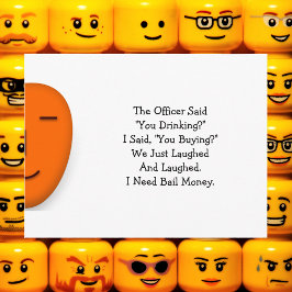 De agent zei dat je Drink... Een glimlach-Kaart st Briefkaart