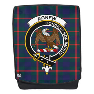 De Agnew Clan Crest Tartan Rugtassen