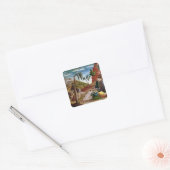 De Agony in de tuin Vierkante Sticker (Envelop)