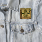 De Agony van Christus Vierkante Button 5,1 Cm (In situ)