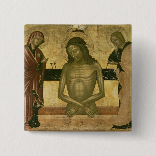 De Agony van Christus Vierkante Button 5,1 Cm (Voorkant)