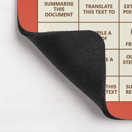 De AI Bingo - Directe editie - Maak je eigen Muismat (Hoek)