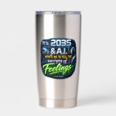 De "AI" Geciteerde Tumbler Geïsoleerde Drinkbeker (Achterkant)