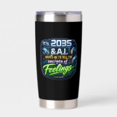 De "AI" Geciteerde Tumbler Geïsoleerde Drinkbeker (Voorkant)