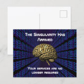 De AI-singulariteit is gearriveerd Briefkaart (Voorkant / Achterkant)