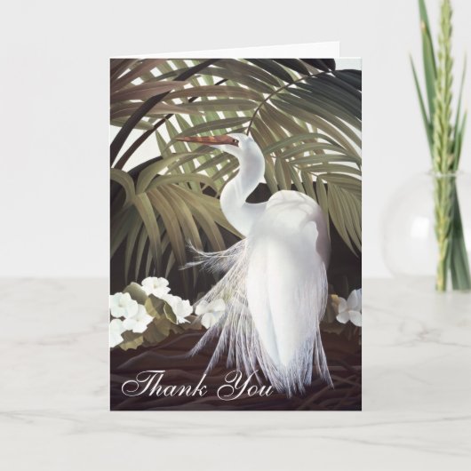 De aigrette "dankt u" kaardt bedankkaart (Voorkant)