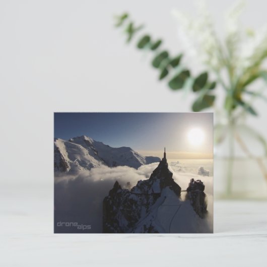 De Aiguille du Midi en Mont Blanc Briefkaart (Staand voorkant)