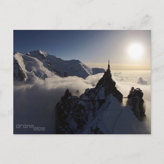 De Aiguille du Midi en Mont Blanc Briefkaart (Voorkant)