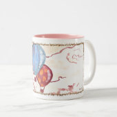 De Air I Breathe door AnyaC Tweekleurige Koffiemok (Voorkant rechts)