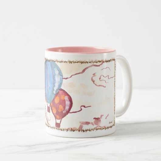 De Air I Breathe door AnyaC Tweekleurige Koffiemok (Voorkant rechts)