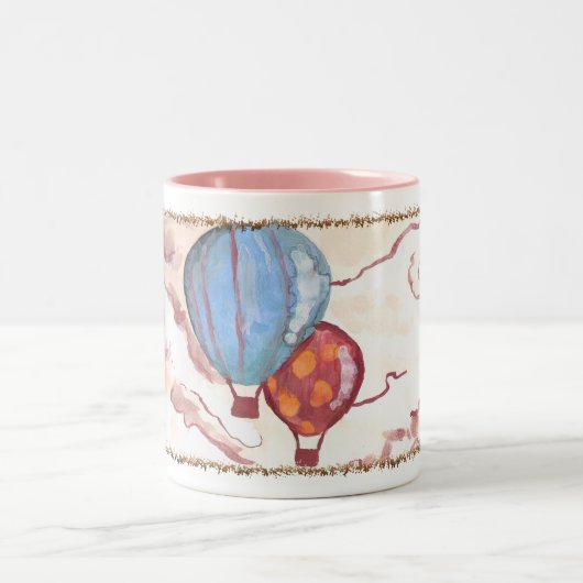 De Air I Breathe door AnyaC Tweekleurige Koffiemok (Center)