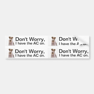 De airconditioning is ingeschakeld voor honden of  bumpersticker