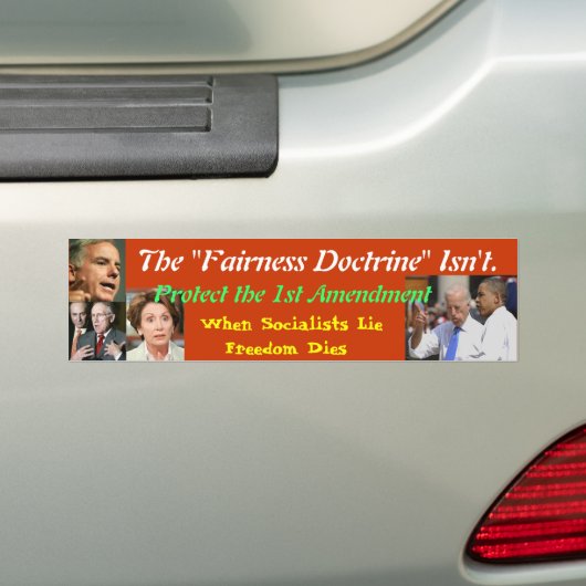 De airness doctrine is een non-Free Speech Bumpersticker (Op auto)