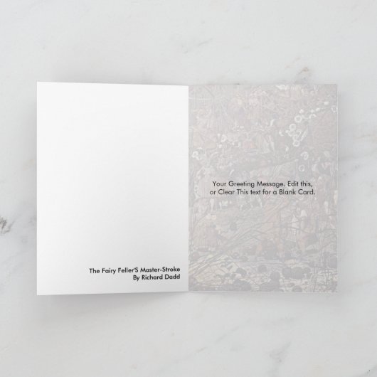 De airy Feller's Master-Stroke van Richard Dadd Kaart (Binnen)